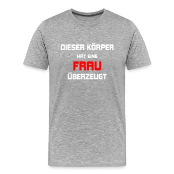 JGA Junggesellenaschied Polterabend - Männer Premium Bio T-Shirt - Grau meliert - Vorne - Damien (186cm)