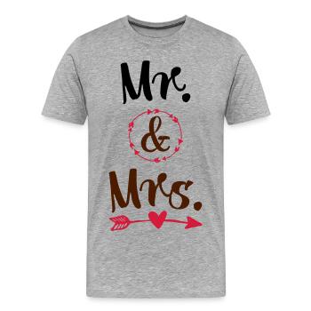 wedding - Men's Premium Organic T-Shirt - heather grey - Front - Damien (186cm)