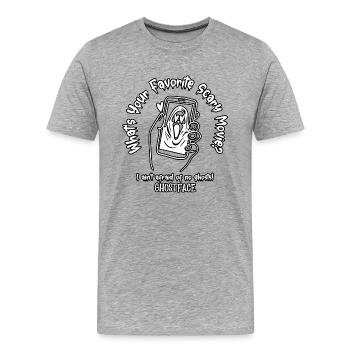 I ain't afraid of no ghosts! - Ghostface - Männer Premium Bio T-Shirt - Grau meliert - Vorne - Damien (186cm)