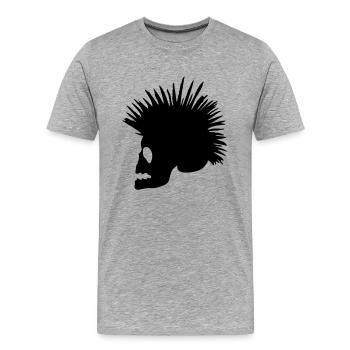 punk - T-shirt bio Premium Homme - gris chiné - Devant - Damien (186cm)