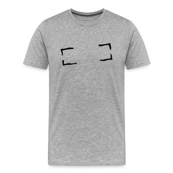 Frame - Men's Premium Organic T-Shirt - heather grey - Front - Damien (186cm)