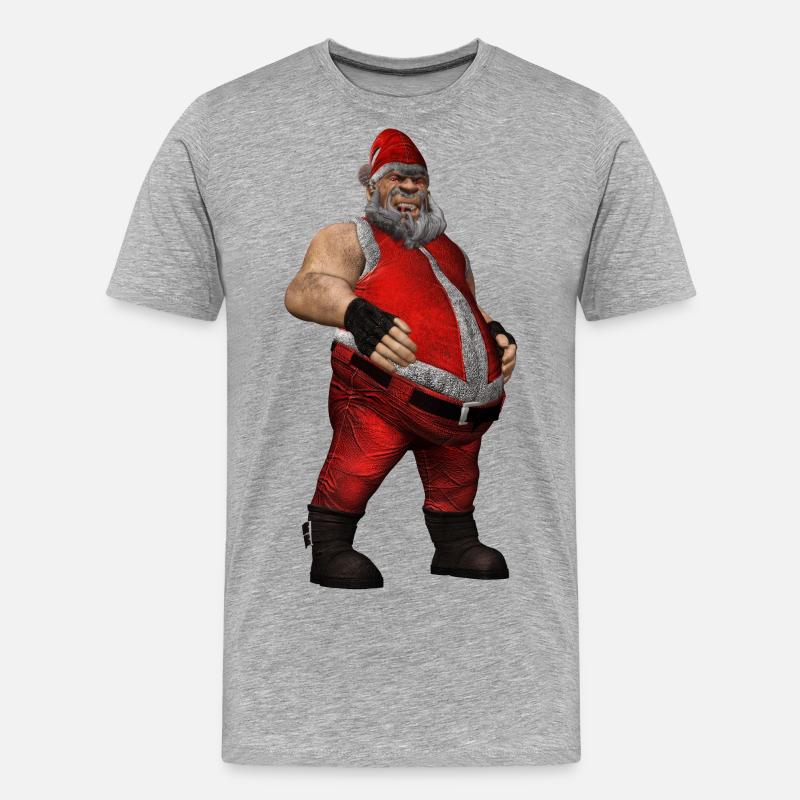 Bad Santa - Männer Premium Bio T-Shirt - Grau meliert
