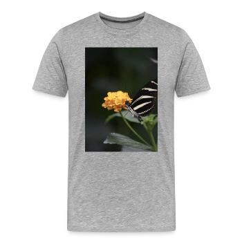 Butterfly - Männer Premium Bio T-Shirt - Grau meliert - Vorne - Damien (186cm)