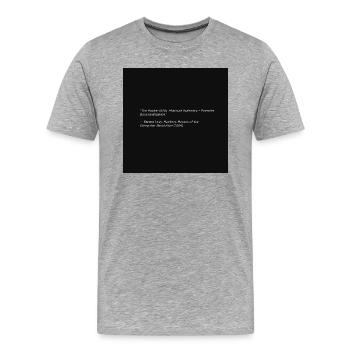 Hacker-Ethik-Zitat über Black - Männer Premium Bio T-Shirt - Grau meliert - Vorne - Damien (186cm)