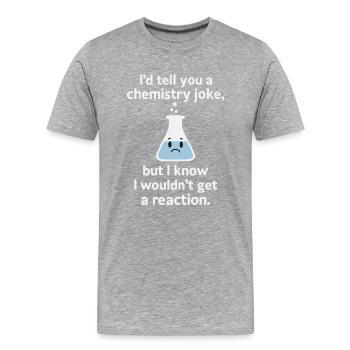 Biochemie Pun - Männer Premium Bio T-Shirt - Grau meliert - Vorne - Damien (186cm)