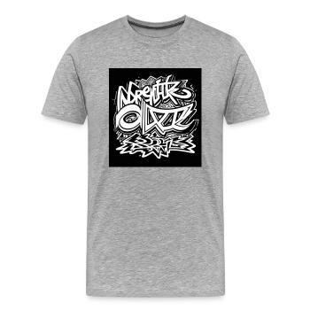 Graffiti-Design - Männer Premium Bio T-Shirt - Grau meliert - Vorne - Damien (186cm)