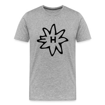 2541614 11268376 haflinger - T-shirt bio Premium Homme - gris chiné - Devant - Damien (186cm)