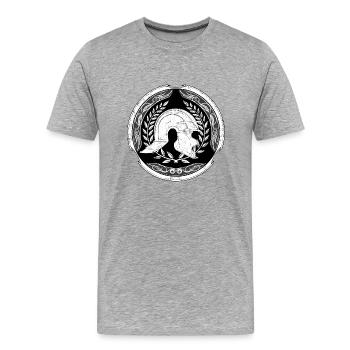 Römischer Legionär - Männer Premium Bio T-Shirt - Grau meliert - Vorne - Damien (186cm)