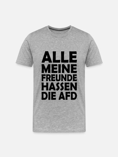 afd - Männer Premium Bio T-Shirt - Grau meliert