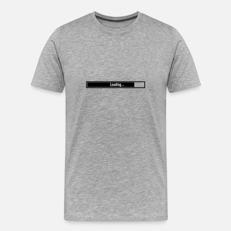 loading - Männer Premium Bio T-Shirt - Grau meliert