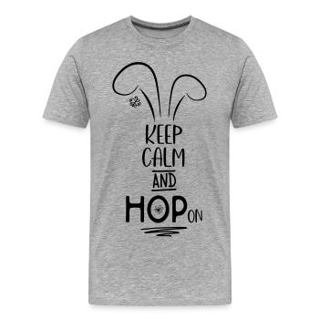 Ostern - Männer Premium Bio T-Shirt - Grau meliert - Vorne - Damien (186cm)