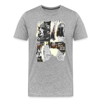 Graffiti - Männer Premium Bio T-Shirt - Grau meliert - Vorne - Damien (186cm)