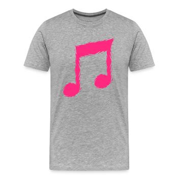 Musique musique Design Chanteur - T-shirt bio Premium Homme - gris chiné - Devant - Damien (186cm)