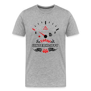 Total Unterhopft Bier Tank Display Tacho - Männer Premium Bio T-Shirt - Grau meliert - Vorne - Damien (186cm)