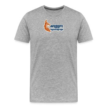 wildlife photographer - Männer Premium Bio T-Shirt - Grau meliert - Vorne - Damien (186cm)