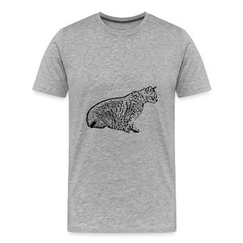 Schwarze Katze Katze Kätzchen Katze Katze Hausgeschenk - Männer Premium Bio T-Shirt - Grau meliert - Vorne - Damien (186cm)