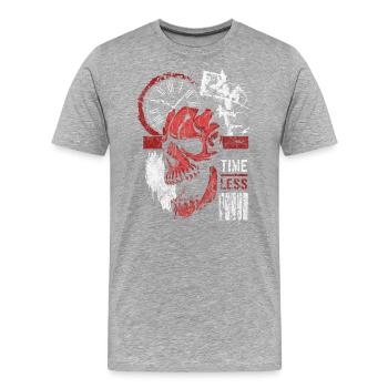 Tattoo Motiv Wikinger Polkatrash - Männer Premium Bio T-Shirt - Grau meliert - Vorne - Damien (186cm)