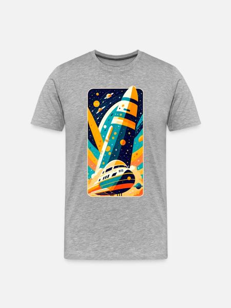 Space Shuttle - Men's Premium Organic T-Shirt - heather grey