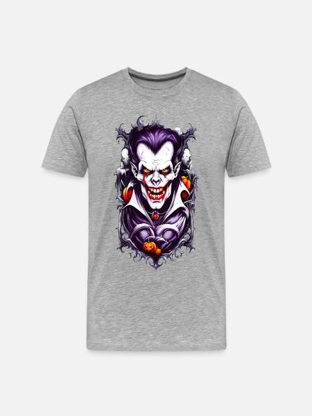 Spooky Vampire Halloween - T-shirt bio Premium Homme - gris chiné