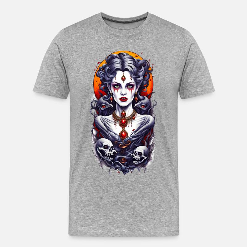 Witches 01 - Männer Premium Bio T-Shirt - Grau meliert