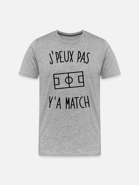 J'peux pas y'a match 1c - T-shirt bio Premium Homme - gris chiné