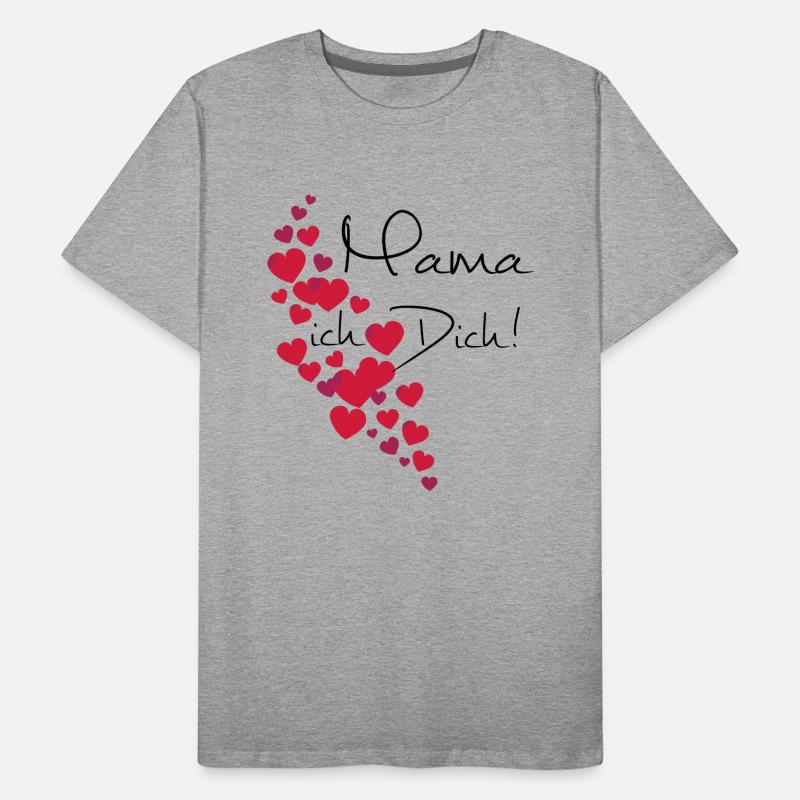Muttertag Mama Ich liebe Dich, personalisierbar Männer Premium Bio T-Shirt