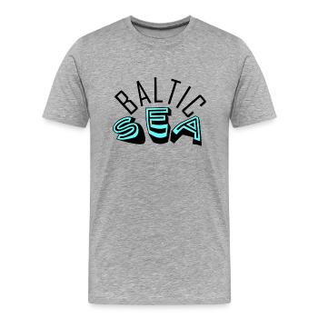Mer Baltique 1 - T-shirt bio Premium Homme - gris chiné - Devant - Damien (186cm)