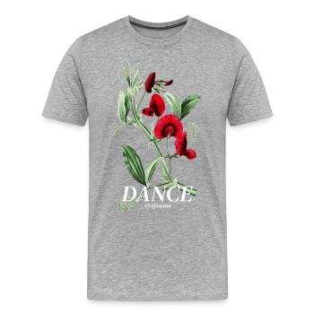 "Fckfascism" Serie | Dance - Männer Premium Bio T-Shirt - Grau meliert - Vorne - Damien (186cm)