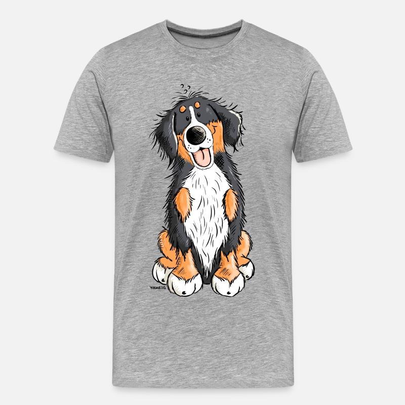 Berner Sennenhund mach Platz - Männer Premium Bio T-Shirt - Grau meliert