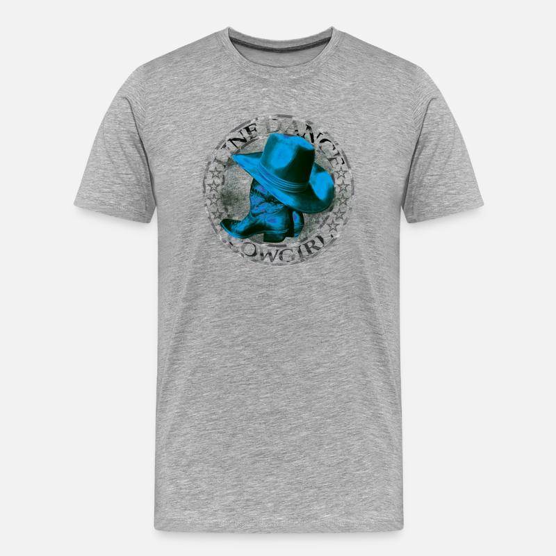 kl_linedance26a - Männer Premium Bio T-Shirt - Grau meliert