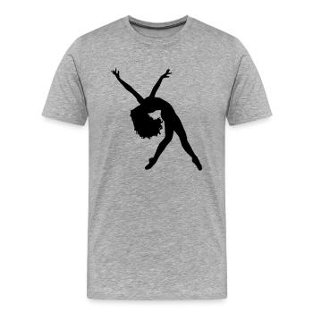 danseuse - T-shirt bio Premium Homme - gris chiné - Devant - Damien (186cm)