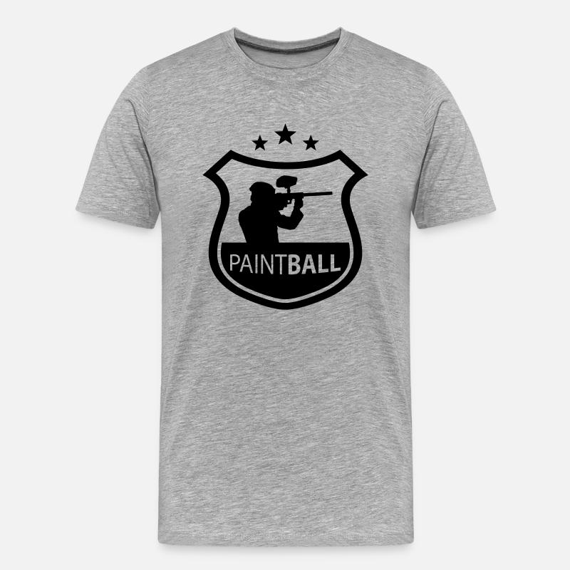 paintball - Männer Premium Bio T-Shirt - Grau meliert