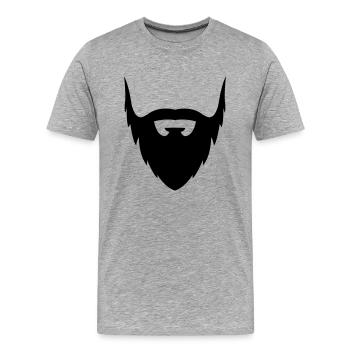 Beard - Men's Premium Organic T-Shirt - heather grey - Front - Damien (186cm)