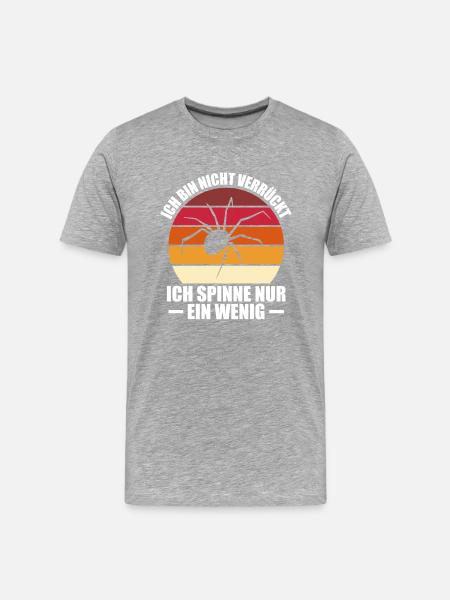 Spinne Terrarium Spinnenzüchter Geschenk - Männer Premium Bio T-Shirt - Grau meliert