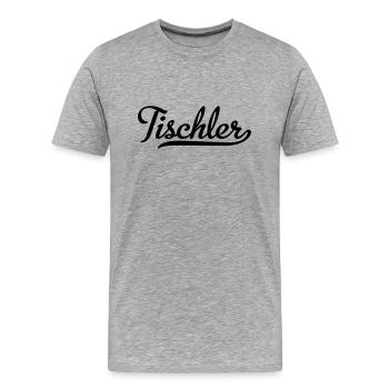 tischler - Männer Premium Bio T-Shirt - Grau meliert - Vorne - Damien (186cm)