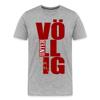 Paiement de salaire complètement sous-payé - T-shirt bio Premium Homme - gris chiné - Devant - Damien (186cm)