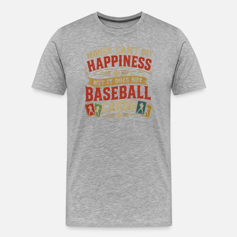 Baseball- und Glückskarten: Design-Leidenschaft - Männer Premium Bio T-Shirt - Grau meliert
