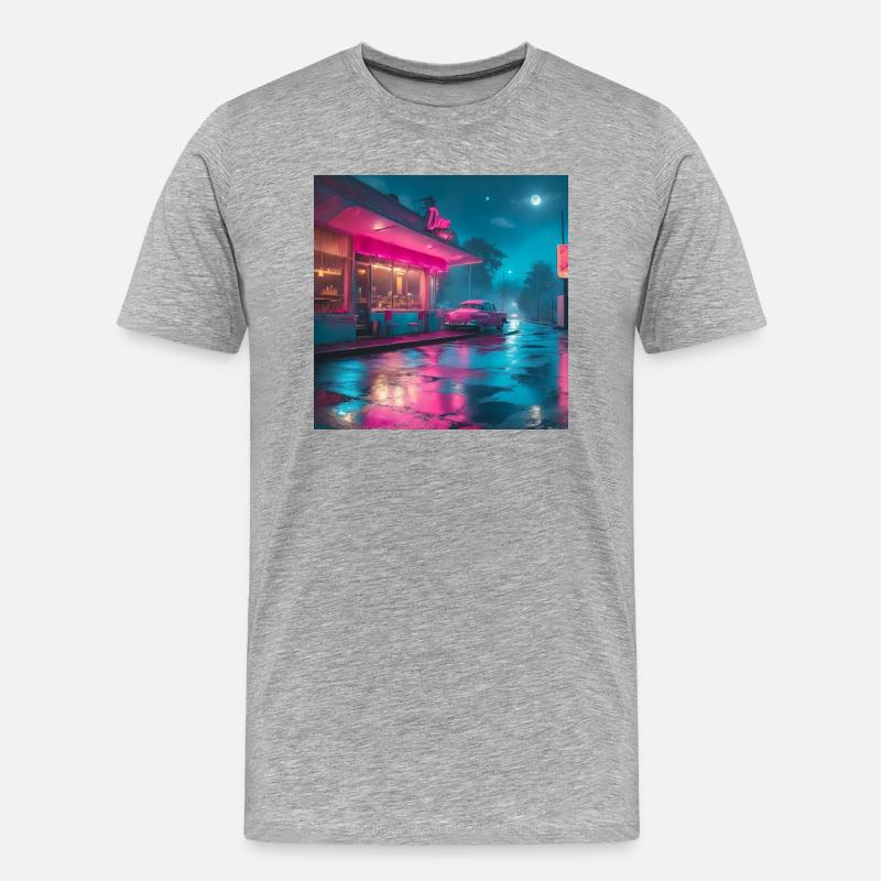 old dinner - Männer Premium Bio T-Shirt - Grau meliert