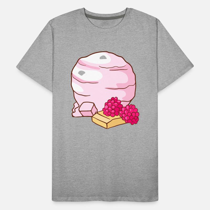 Himbeer Eis Speiseeis Eiskrem Eiscreme Kugeleis Männer Premium Bio T-Shirt