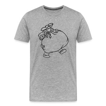 ordures tuete relocalisation transport lourd transporter de l'argent - T-shirt bio Premium Homme - gris chiné - Devant - Damien (186cm)