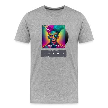 Freak, Pochette d’album, Art de la musique, Chemises AI - T-shirt bio Premium Homme - gris chiné - Devant - Damien (186cm)