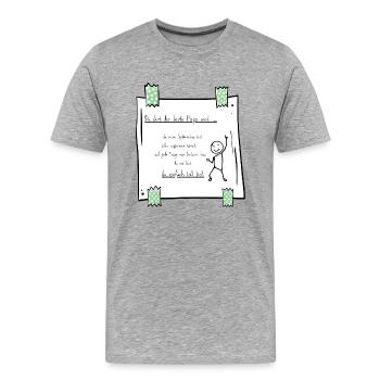 Bester Papa, Vatertag - Männer Premium Bio T-Shirt - Grau meliert - Vorne - Damien (186cm)