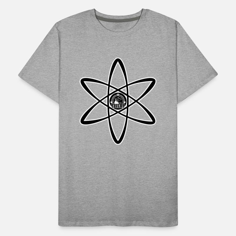 Atomic Utopia - Atom Emblem in Black Men's Premium Organic T-Shirt