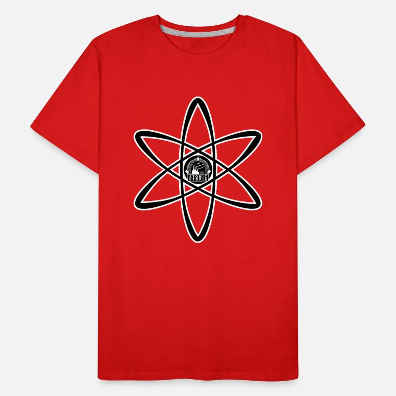 Atomic Utopia - Atom Emblem in Black Men's Premium Organic T-Shirt