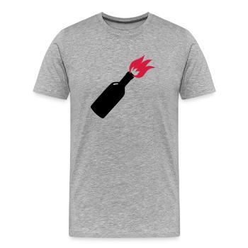 Molotov cocktail - Men's Premium Organic T-Shirt - heather grey - Front - Damien (186cm)