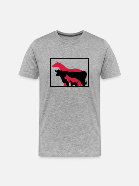 karriere_tierarzt - Männer Premium Bio T-Shirt - Grau meliert
