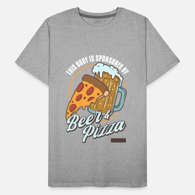 Dieser Körper Wird Von Beer & Pizza Gesponsert Männer Premium Bio T-Shirt