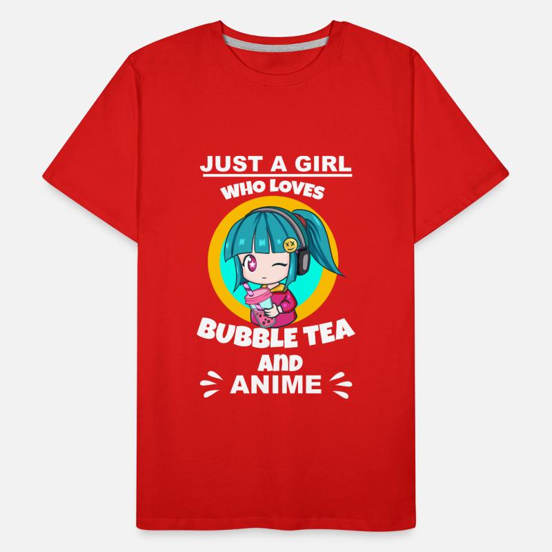 Bubble Tea Bubble Tee Mädchen Geschenk Männer Premium Bio T-Shirt
