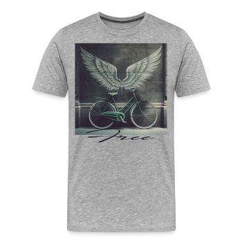 Bike - Men's Premium Organic T-Shirt - heather grey - Front - Damien (186cm)
