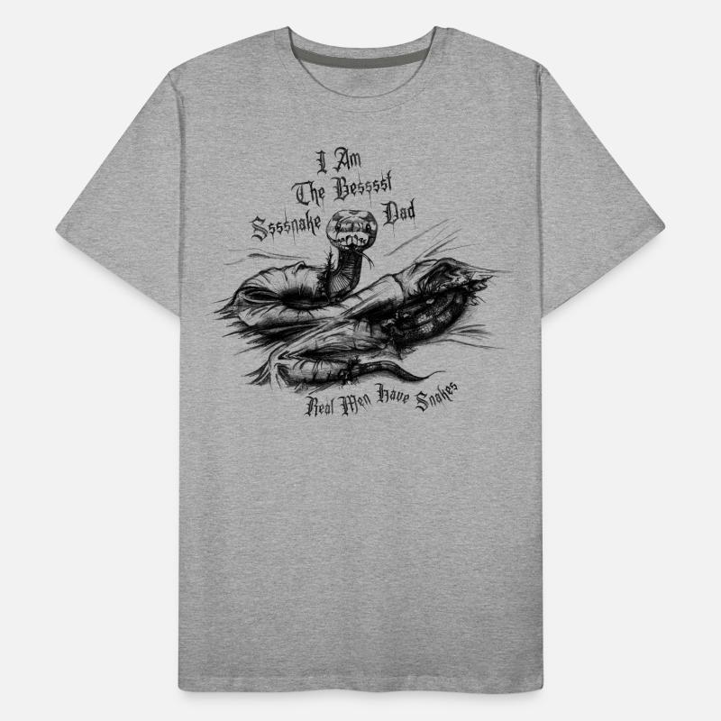 Serpent - Serpent - Boule Python - Meilleur papa serpent T-shirt bio Premium Homme